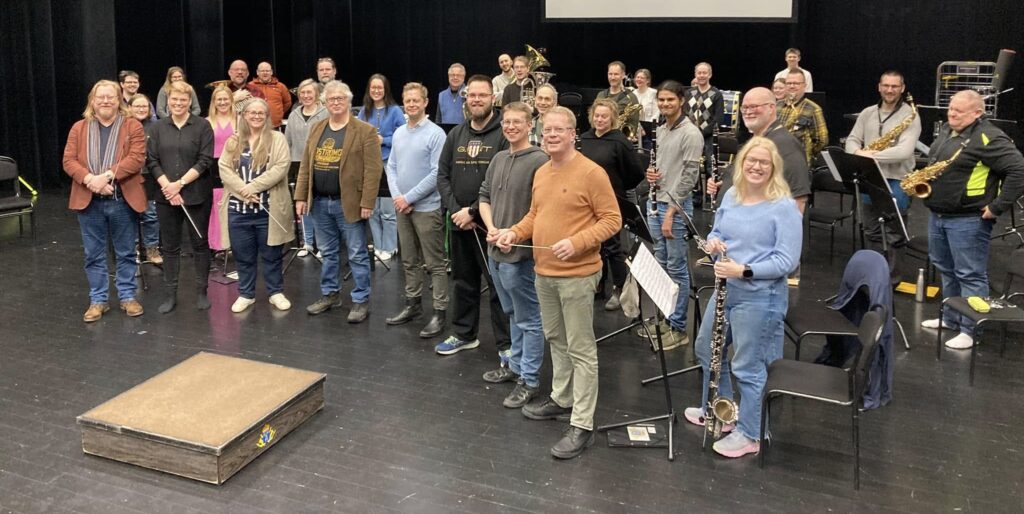 Hemvärnets musikkår Umeå Jörgen Flink David Lundblad och dirigentelever